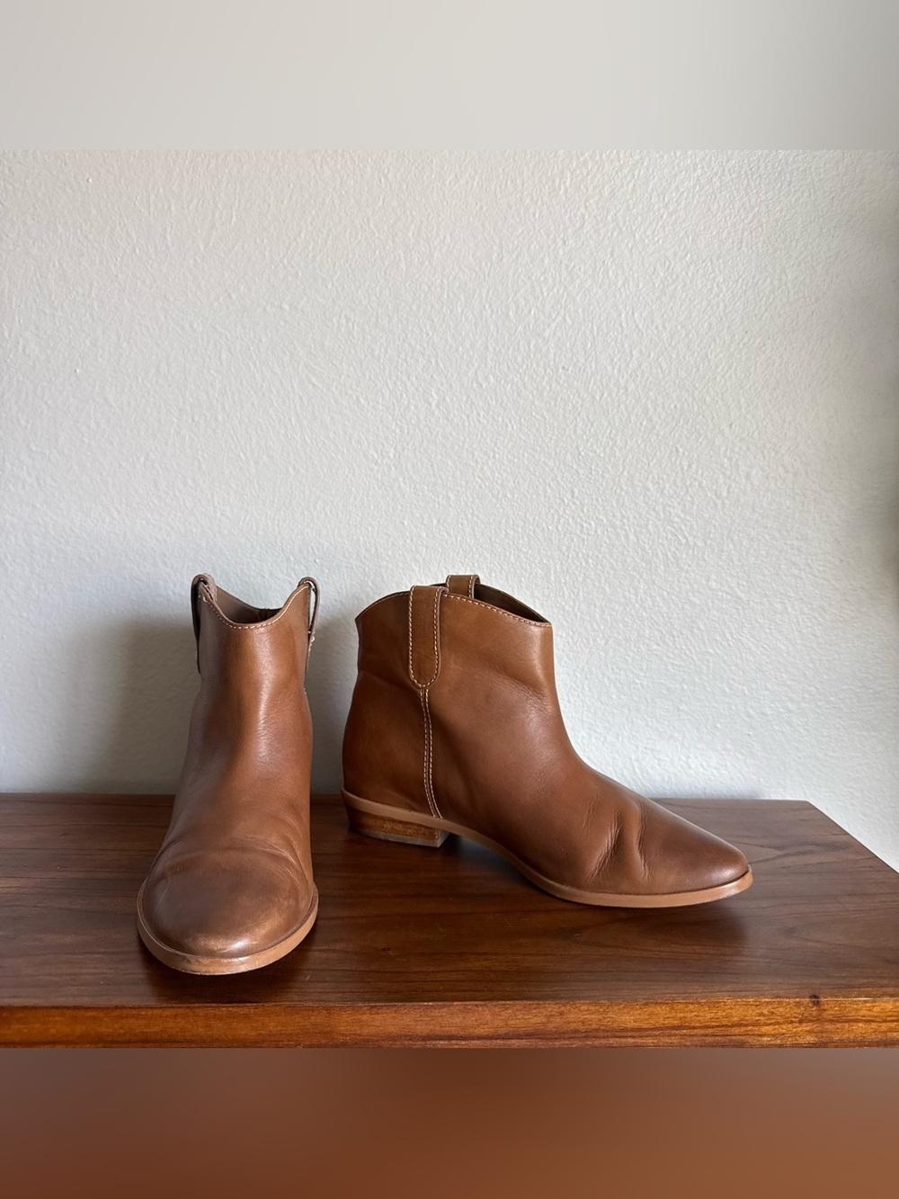 Michael Kors Ashton Brown Leather Ankle Boots Women’s Size 8